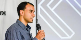 CEO Bolis Ibrahim of Argentum Electronics pitches at Venture13 in Cobourg as part of the Northumberland CFDC's 2018 N100 Evolution technology startup competition. Argentum Electronics, which develops cloud-managed smart power solutions using Power over Ethernet, has won the competition and secured an investment of $250,000 it will use to bring its products to market. (Supplied photo)