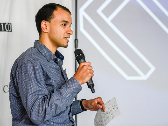 CEO Bolis Ibrahim of Argentum Electronics pitches at Venture13 in Cobourg as part of the Northumberland CFDC's 2018 N100 Evolution technology startup competition. Argentum Electronics, which develops cloud-managed smart power solutions using Power over Ethernet, has won the competition and secured an investment of $250,000 it will use to bring its products to market. (Supplied photo)