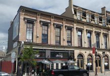 The property housing the Black Horse Pub at 452 George St. N. in downtown Peterborough is one of 411 properties that the City of Peterborough's heritage resources coordinator is recommending be added to the city's heritage register. Owners of properites on the register must wait at least 60 days after applying for a demolition permit to allow city council to determine whether the property should receve a heritage designation, preventing demolition, City council will vote on the resolution on January 28, 2019. (Photo: National Trust for Canada)