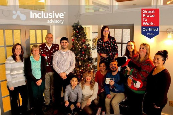 Inclusive Advisory has received certification from Great Place to Work, a global authority on high-trust and high-performing workplace cultures. (Photo courtesy of Inclusive Advisory)