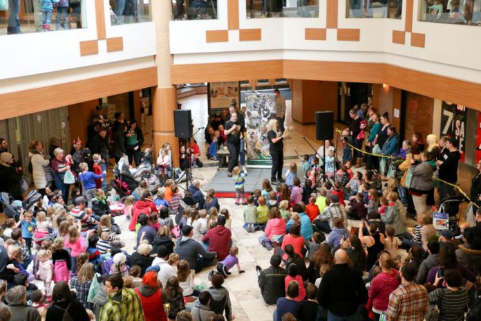 Peterborough Family Literacy Day 2017 brought hundreds of kids out to Peterborough Square where they were treated to entertainment, special performances and activities, all of which fostered a love of reading. The 2019 event will be held for the 20th year on Saturday, January 26, 9 a.m. to noon, again at the downtown mall. Admission is free and every child leaves with a book of their choosing. (Photo: Peter Rellinger)