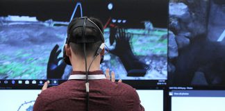 The Innovation Cluster Peterborough and The Kawarthas, a not-for-profit organization that supports entrepreneurs establishing and growing technology-driven businesses, had a 2018 target to support five startups and create 10 jobs. By the end of the year, the Innovation Cluster supported 86 startups and helped create 171 jobs for the local economy. Pictured is digital startup client Jeremy Brooks testing AVROD, a virtual reality online database he created at the Innovation Cluster to assist in archaeological research. (Photo courtesy of Sean Bruce)