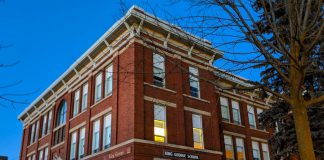 A group of concerned parents are seeking a public consultion on the Kawartha Pine Ridge District School Board's plans to temporarily close King George Public School at 220 Hunter Street East in Peterborough for renovations to create a new amalgamated school and to relocate students to a former school in Lakefield for the 2019-20 school year. (Photo: Bruce Head / kawarthaNOW.com)