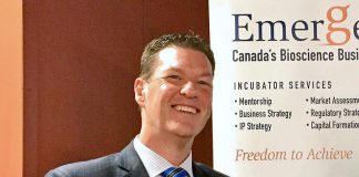 Martin Yuill, currently director of bioscience business incubator Emergence in Charlottetown PEI, has been appointed as executive director of green technology research and innovation Cleantech Commons at Trent University in Peterborough. Yuill is a past president and CEO of the Greater Peterborough Innovation Cluster, where he was responsible for launching tech incubator The Cube at Trent University's DNA building. (Photo: Emergence)