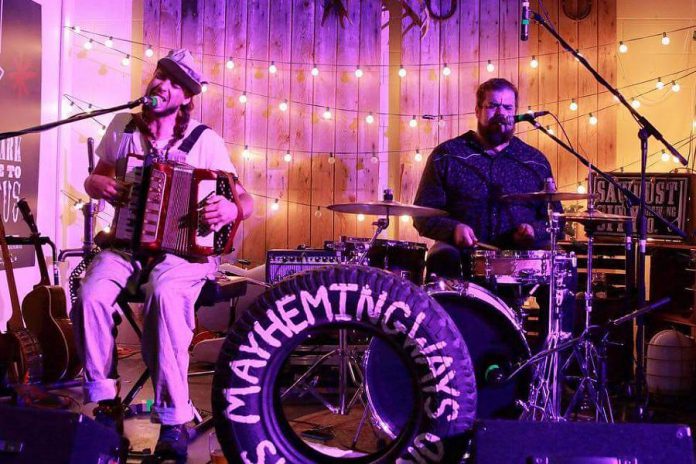 Peterborough's fuzz-folk duo Mayhemingways (Benj Rowland and Josh Fewings) return to the Kawartha Coffee Company in Bobcaygeon at 7 p.m. on Saturday, January 5, 2019.