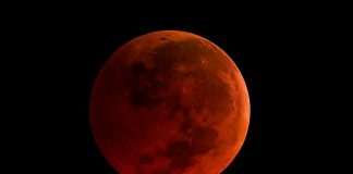 If there are clear skies, the total lunar eclipse overnight on Sunday, January 20, 2019 will be visible in the Kawarthas. When the earth's shadow falls completely over the moon, it will appear "blood" red. (Photo: NASA)