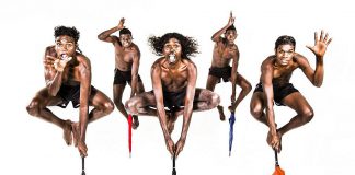 Public Energy is bringing two dance performances by Austrailian indigenous artists to Peterborough in February, including the dance troupe Djuki Mala from a remote island off the tip of northern Austrailia. The five dancers fuse their traditional Yolngu culture with pop culture, dance, clowning, and storytelling in a February 5, 2019 show at Showplace that appeals to audiences of all ages. On February 19, 2019, dance artist Victoria Hunt presents her solo dance work "Copper Promises: Hinemihi Haka" at the Market Hall. (Supplied photo)