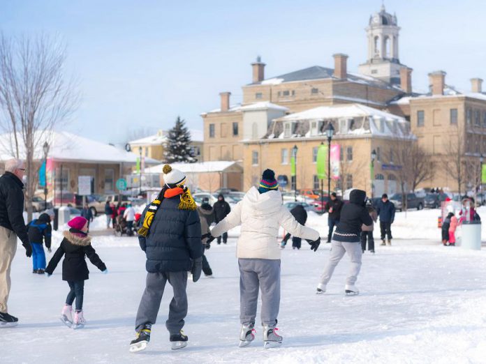 Free Family Day activities in Cobourg include skating at the Rotary Harbourfront Outdoor Skating Rink with a live DJ from 11 a.m. to 3 p.m. There are also other outdoor and indoor activities planned in Cobourg, with additional activities offered in Port Hope on February 18, 2019. (Photo courtesy of the Town of Cobourg)