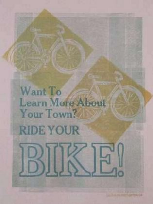 Jeffrey Macklin of Jackson Creek Press in Peterborough is an avid cyclist and incorporates bikes into many of his design ideas. (Poster: Jackson Creek Press)
