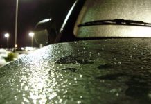 Ice pellets and freezing rain on car