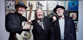 Juno award-nominated blues trio Jackson Delta (Rick Fines, Al Black, and Gary Peeples) are reuniting once again for "Jackson Delta: Bringing It All Back Home", a concert on Saturday, April 20th at the Market Hall in downtown Peterborough. (Photo courtesy of SLAB Production)
