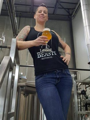 Erin Broadfoot is co-owner and co-head brewer at Little Beasts Brewing Company. At "Beer Diversity" on February 17, 2019 at Peterborough Square, she will speak about her story and the challenges she faces as a woman in the beer industry. (Photo courtesy of Erin Broadfoot)