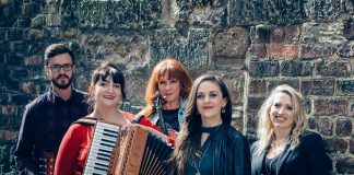 The Outside Track, featuring five musicians from Canada, Ireland, and Scotland, performs at Market Hall Performing Arts Centre in downtown Peterborough on February 27, 2019. (Publicity photo)