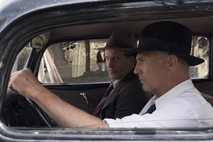Woody Harrelson and Kevin Costner star as two former Texas Rangers in The Highwaymen, the untold story of the legendary detectives who brought down Bonnie and Clyde. The Netflix film premieres on Friday, March 29. (Photo: Netflix)