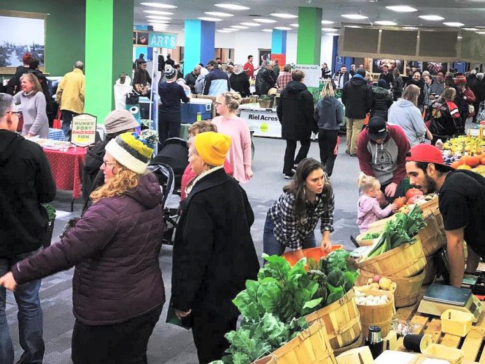 The indoor winter location of the Peterborough Regional Farmers' Market in Peterborough Square has become a popular destination with shoppers who want to support local producers.  (Supplied photo)