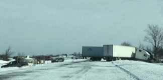 Both the northbound and southbound lanes of Highway 115 have been closed between Porter Road and Tapley Quarter Line while police document the second multi-vehicle collision in two days on the same stretch of the highway. (Photo: OPP)