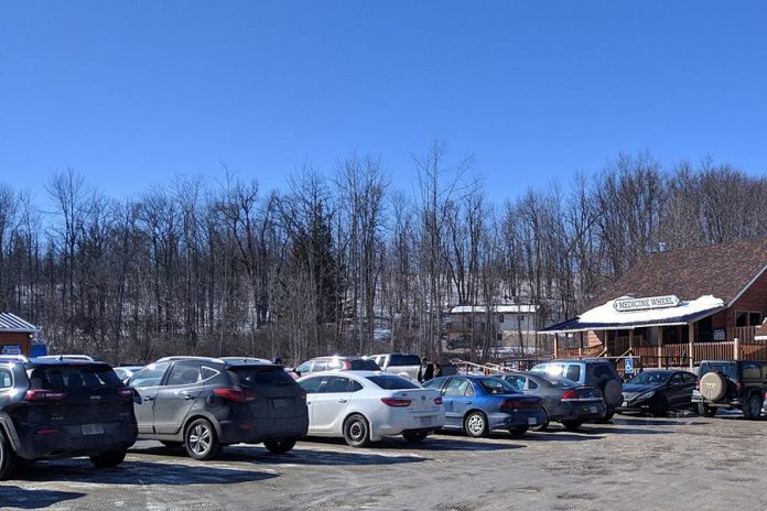 When kawarthaNOW visited Medicine Wheel Natural Healing in Alderville First Nation on the Family Day weekend, the parking lot was packed and the store crowded with with adults of all ages. (Bruce Head / kawarthaNOW.com)