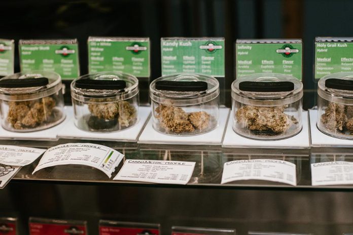 Some of the product on display behind glass casess at Medicine Wheel Natural Healing in Alderville First Nation. (Photo: Medicine Wheel Natural Healing)