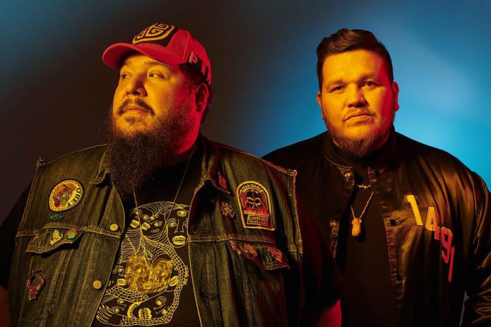 Juno award-winning indigenous DJ crew A Tribe Called Red (Ehren "Bear Witness" Thomas and Tim "2oolman" Hill) will be performing a free concert at the newly named Peterborough Subaru main stage at Nicholls Oval Park on Saturday, August 17th as part of the 2019 Peterborough Folk Festival. (Photo: Matt Barnes Photography)
