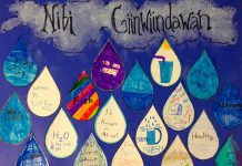 Children at the 2018 Curve Lake Summer Day Camp, while participating in the GreenUP Wonders of Water Program, created this poster featuring their love notes to water. The theme of World Water Day 2019 on Friday, March 22nd is "Leaving no one behind": whoever you are, wherever you are, water is your human right. More than two billion people live without safe water at home, and those of us who have easy access to potable water should take the time on Friday to show our gratitude. Children at the 2018 Curve Lake Summer Day Camp created a poster featuring their love notes to water, while participating in the GreenUP Wonders of Water Program. (Photo: Karen O'Krafka)