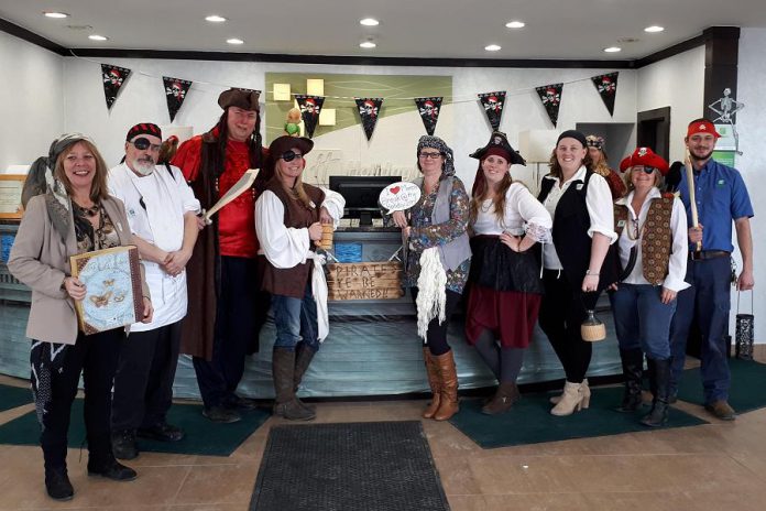 Staff of the Holiday Inn Peterborough-Waterfront in downtown Peterborough are ready to welcome your family for a pirate-themed staycation during March Break. (Photo: Holiday Inn Peterborough-Waterfront)