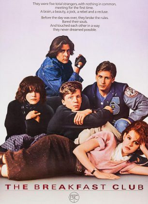 The original movie poster for the 1985 film "The Breakfast Club", which launched the careers of Ally Sheedy, Judd Nelson, Anthony Michael Hall, Emilio Estevez, and Molly Ringwald.