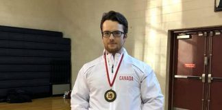Oshawa native Warren Wagler, a member of Kenshokan Dojo with locations in Peterborough, Oshawa, Tweed, and Lindsay, won the Haga Cup at the 2019 East Coast Iaido Taikai (competition) held in Jersey City, New Jersey on February 17, 2019, as part of the inaugural delegation for Team Canada Iaido. Wagler holds the rank of sandan (third dan) in iaido, the traditional Japanese martial art of swordsmanship. (Photo courtesy of Team Canada Iaido)