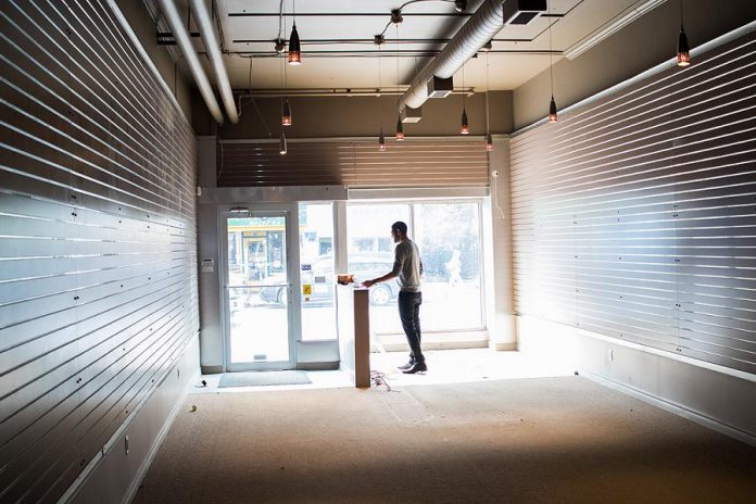 The MacKays will have their choice of one of six vacant storefronts in downtown Peterborough, including 182 Charlotte Street. (Photo: Win This Space)