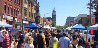 The Peterborough Downtown Farmers' Market opens for the 2019 season on Wednesday, May 1. To accommodate ongoing construction of the new urban park at Louis Street, this year's market will again be located on Charlotte St. between George and Louis, which will be closed to traffic while the market runs from 8:30 a.m. until 2 p.m. every Wednesday. (Photo courtesy of Peterborough Downtown Farmers' Market)
