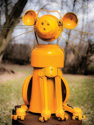 One of Blandford Gates' whimsical metal cat sculptures on display at Ah! Arts and Heritage Centre of Warkworth. (Photo: Gary Mulcahey)