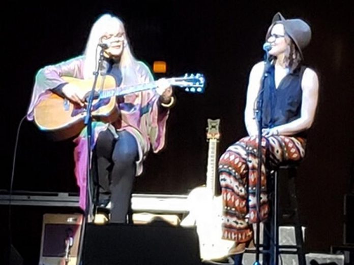 Carrie Alice Williams opened for Neil Young at the Orpheum Theatre in Minneapolis on January 21, 2019, where she was joined on her song "Thousands Of Flowers" by her daughter Melissa. (Photo courtesy of Carrie Alice Williams)