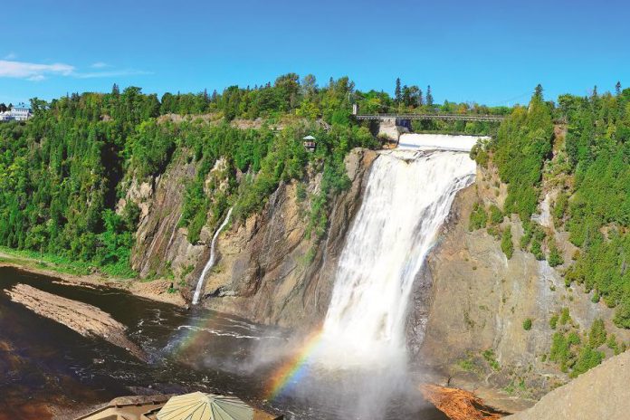 Montmorency Falls, stretching upwards a spectacular 272 feet, is one stop guests will make on the Saguenay tour. The site is a year-round destination for visitors to Québec City and Montréal, offering a range of outdoor activities and the stunning sight of the falls. (Supplied photo)