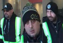 Police are seeking three suspects in a distraction theft scam which saw an elderly victim have his debit card stolen and used. (Photos provided by Peterborough Police Service)