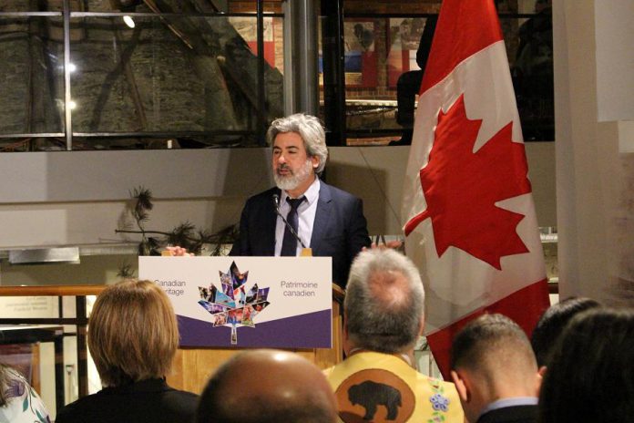 On April 1, 2019, Minister of Canadian Heritage and Multiculturalism Pablo Rodriguez announced $10 million in funding from the Government of Canada to support the construction of the new facility for The Canadian Canoe Museum in Peterborough. (Photo courtesy of The Canadian Canoe Museum)