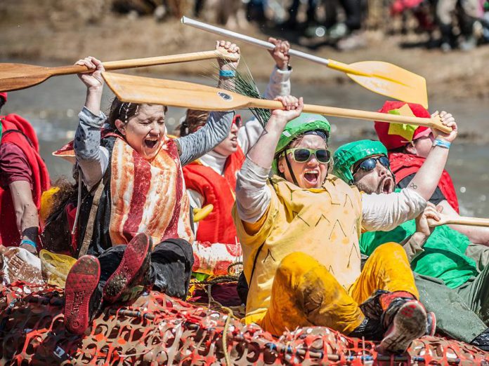 A signature event in the town of Port Hope, 'Float Your Fanny Down the Ganny' is an enjoyable (but wet) day for race participants as well as for spectators.  (Photo: Walton St. Photography)