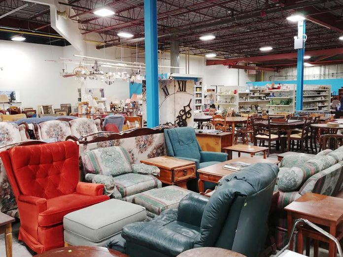 The ReStore is organized as a home would be, with living room, dining room, bedroom, office and entertainment items grouped together making the space easy to navigate for customers. (Photo courtesy of Habitat for Humanity Peterborough and Kawartha Region)