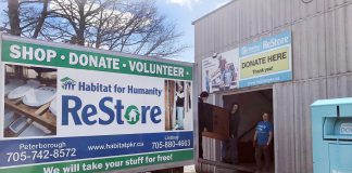Habitat for Humanity Peterborough and Kawartha Region recently opened a new 14,000-square-foot ReStore retail site at 300 Milroy Drive in Peterborough to sell new and gently used household items and building materials at a discounted price. Habitat also has ReStore locations at 550 Braidwood Drive in Peterborough and at 55 Angeline Street North in Lindsay. All ReStore revenues are used to cover the charitable organization's administrative costs, so 100 per cent of donations can go towards supporting building projects for affordable housing. (Photo courtesy of Habitat for Humanity Peterborough and Kawartha Region)