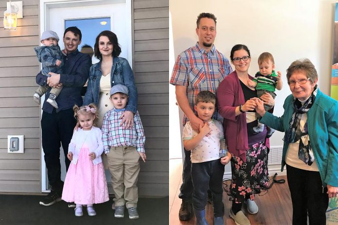 The Mills family and the Sorenson family are now the proud owners of two new homes at 39 and 41 Hamilton Street in Lindsay, thanks to Habitat for Humanity Peterborough & Kawartha Region.  A home dedication ceremony took place on April 16, 2019. Habitat for Humanity offers families a hand-up, not a hand-out, by providing an interest-free zero-downpayment mortgage with affordable monthly payments that are based on the family's income. In exchange, a family must demonstrate the ability to make monthly mortgage payments, agree to invest 500 “sweat equity” hours in their new home, and attend workshops on financial management and home maintenance to ensure they have the proper knowledge and skills to become successful long-term homeowners. (Photo courtesy of Habitat for Humanity Peterborough and Kawartha Region)