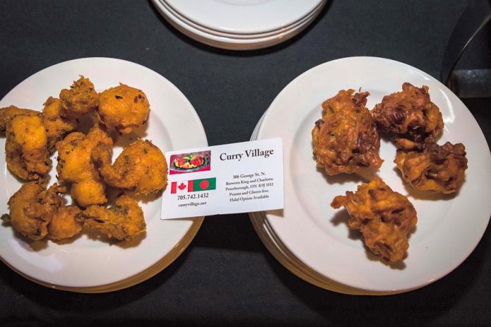 Some of Curry Village's offerings at the 2018 Business Hall of Fame event. This year, they will be serving authentic Indian appetizers, cauliflower pakoras, and onion bhajis. (Photo: Heather Doughty)