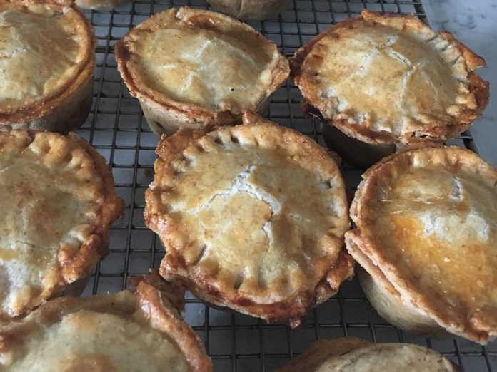 Chicken pot pies and veggie pot pies. Anthony Lennan of The Food Shop, who has been a chef for 15 years, wants to make good local food more available for people like himself. (Photo: The Food Shop)