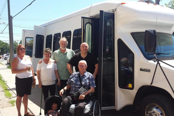 The White Lightning Shopping Bus in Little Britain during a test run in the summer of 2018. Bus owners Michael Bryant and Pauline Kiely are launching regular routes every Tuesday beginning April 30, 2019. (Photo: Danielle VanGennip)