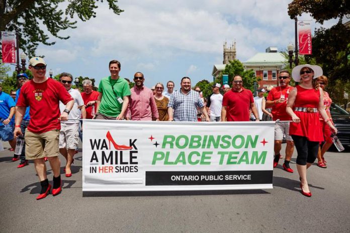 Registration is now open for the 11th annual YWCA Walk a Mile in Her Shoes, taking place on May 24, 2019 in downtown Peterborough. You can participate as an individual or in a team during the event, which raises funds for YWCA Peterborough Haliburton's Crossroads Shelter. Red high heels are optional; you can walk in any shoes you are comfortable wearing. (Photo courtesy of YWCA Peterborough Haliburton)