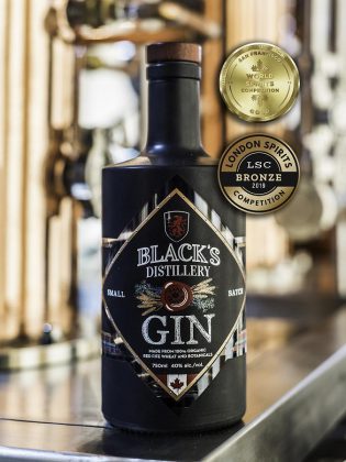 Black's Distillery Gin has won gold at the San Francisco World Spirits Competition and bronze at the London Spirits Competition. (Photo: Black's Distillery)