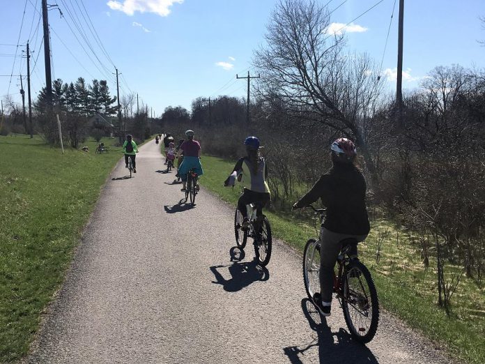 Peterborough's extensive trail network is a great place to test out your two wheels. Enjoy a family ride on International Trails Day with the Trails Scavenger Hunt provided in the City of Peterborough's Fun Guide. (Photo: Lindsay Stroud)