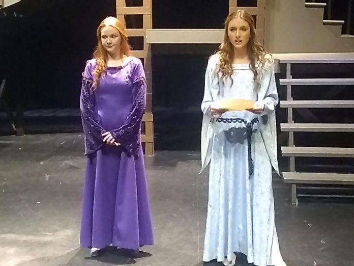 Faith Dickinson as Maid Marion and Mikayla Stoodley as Alice. (Photo: Sam Tweedle / kawarthaNOW.com)