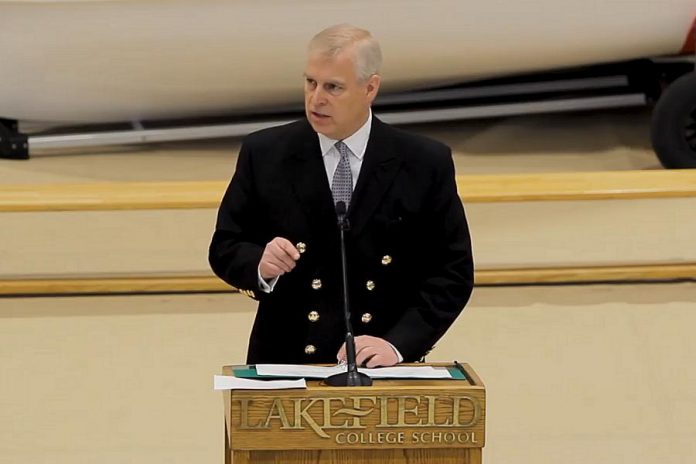 His Royal Highness The Duke of York speaking at Lakefield College School in Lakefield on May 25, 2019, when the school held its annual Regatta Day festivities. (Photo: Lakefield College School)