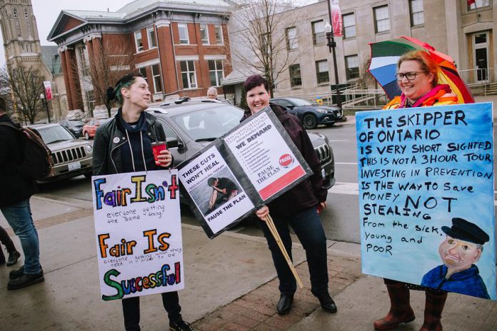 Peterborough May 1st General Strike Against Ford on May 1, 2019.  (Photo: Thayla Fortin)