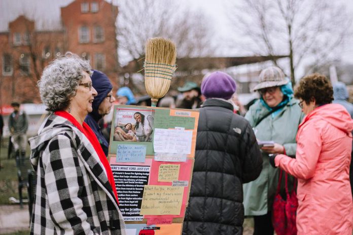 Peterborough May 1st General Strike Against Ford on May 1, 2019.  (Photo: Thayla Fortin)