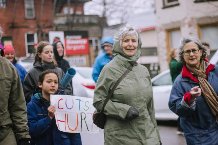 Peterborough May 1st General Strike Against Ford on May 1, 2019.  (Photo: Thayla Fortin)