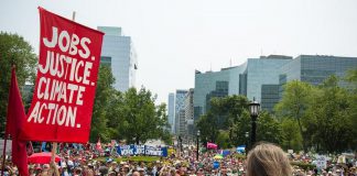 The Pact for a Green New Deal is holding a town hall in Peterborough on May 30, 2019. The grassroots initiative endorsed by 95 organizations and 75 individuals is demanding Canada cut emissions in half by 2030. Another town hall is scheduled in Port Hope on June 20, 2019. (Photo: Robert van Waarden / Survival Media)